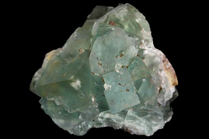 Sea-foam Green, Cubic Fluorite Crystal Cluster - Morocco #138250